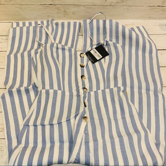 Torta jumpsuit Adriatic stripe blue reformation 2 - Picture 9 of 9